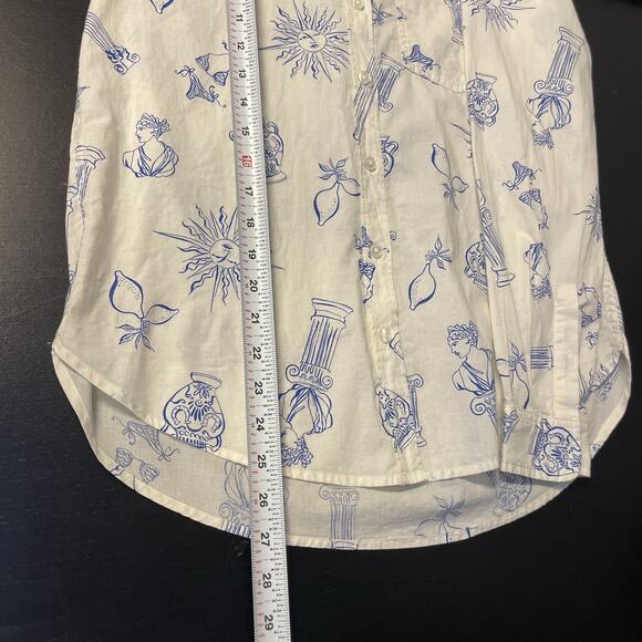 Lucky Brand Women's Coastal Printed Vacation Button Down Shirt Size Small NWT - Picture 9 of 9